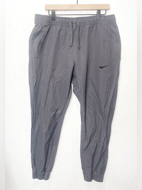 Nike Men's Slim Fit Woven Players Jogger Pants Drawstring Athletic Dark Gray XXL